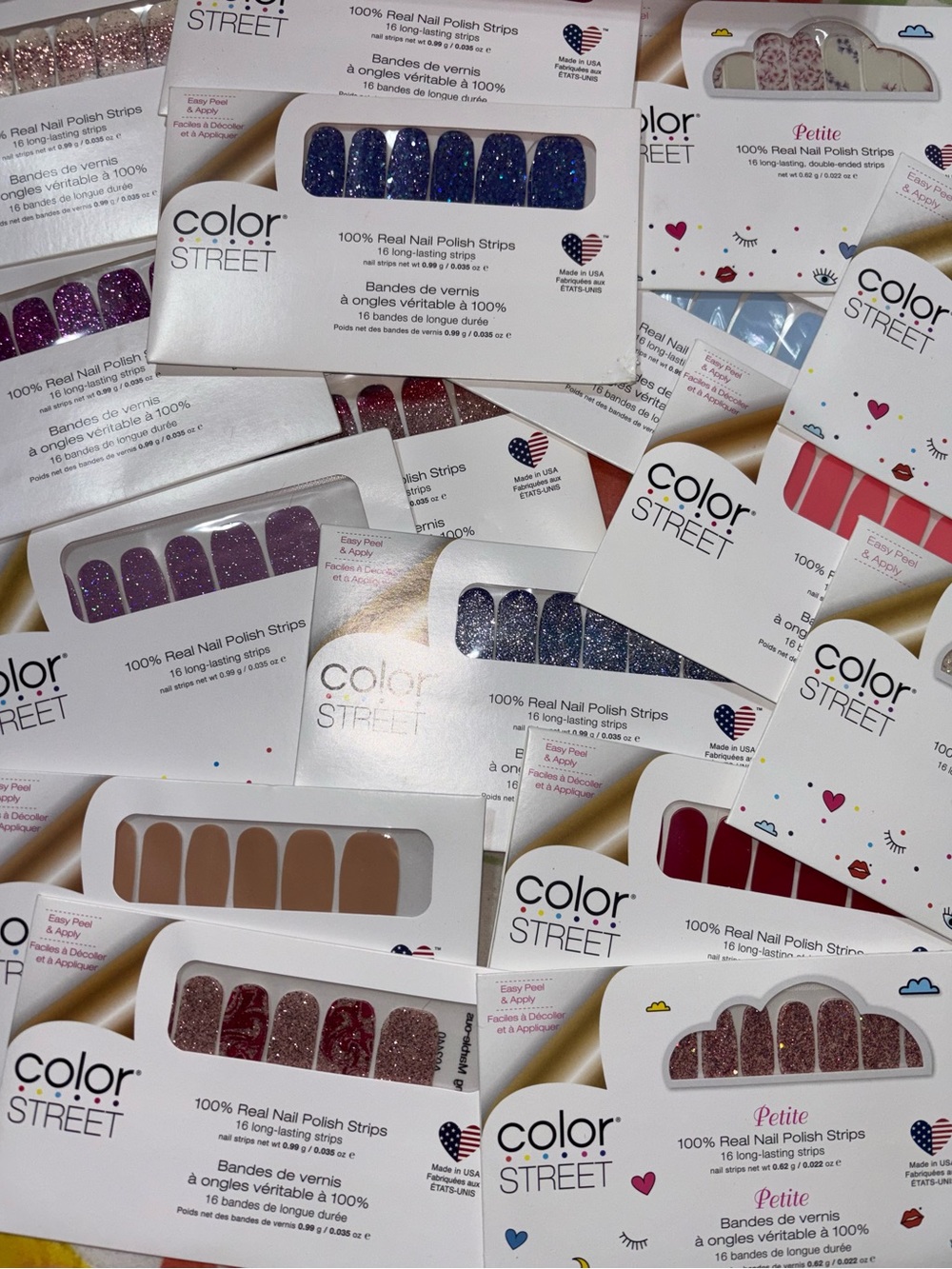 Color Street Real Nail Polish Strips - Petite Pink Glitter - ‘Gliterally Can’t”